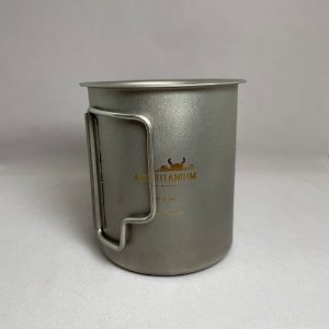 티타늄 싱글머그컵(샌딩)450ML/에이엠지 티타늄
